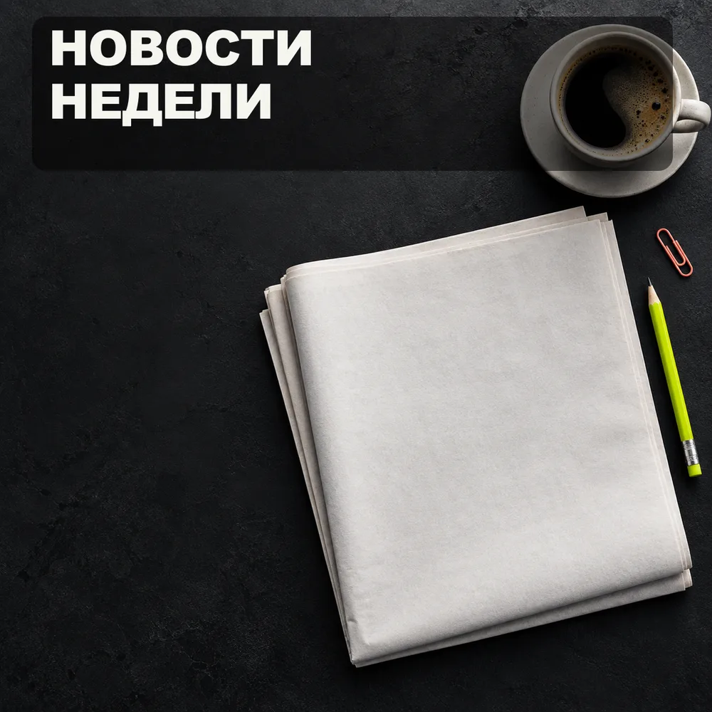 Обложка поста «Новости недели»: сложенная газета и чашка кофе