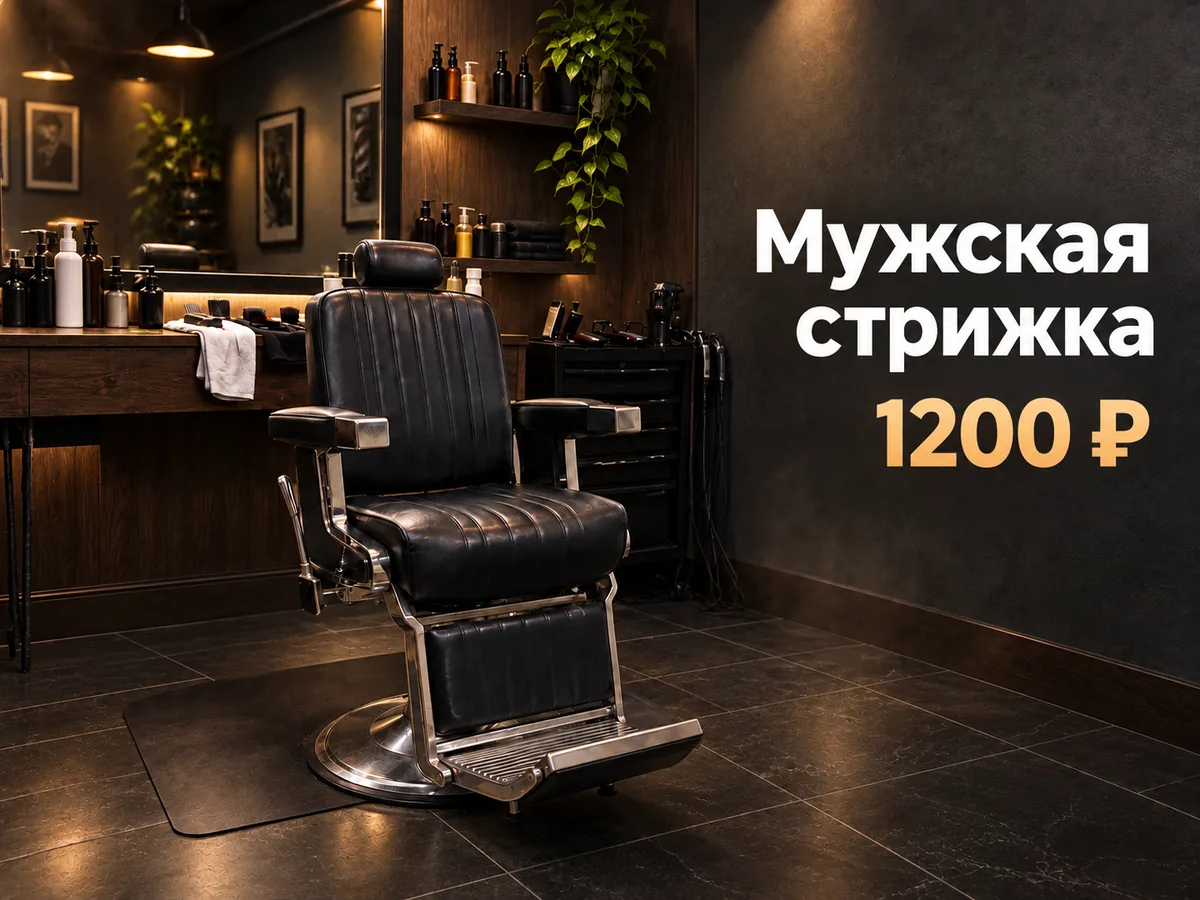 Стало: то же кресло в тёмном премиальном кадре с тёплым прожектором и дымкой
