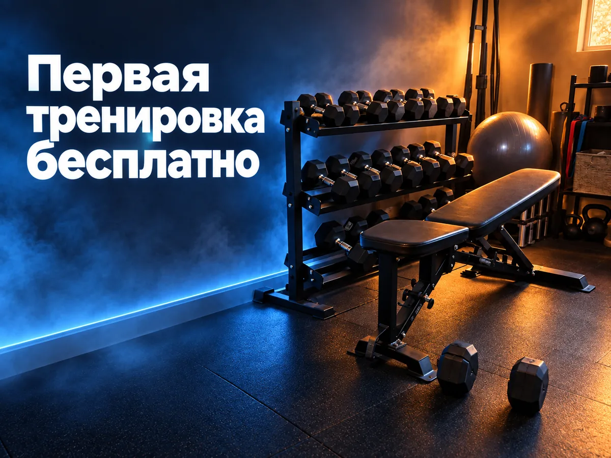 Стало: та же стойка и скамья в драматичном свете с синими и оранжевыми акцентами