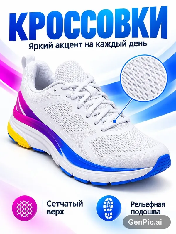 Карточка товара «Кроссовки» с инфографикой